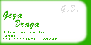geza draga business card